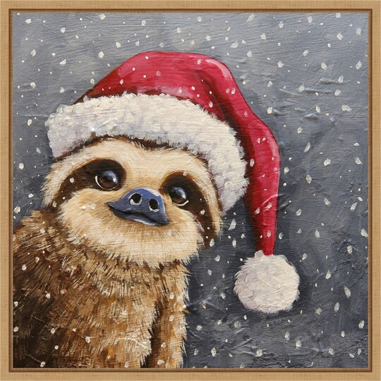 sloth christmas dress Inktastic Merry Christmas Cute Sloth with Santa Hat and Lights Girls Toddler Dress